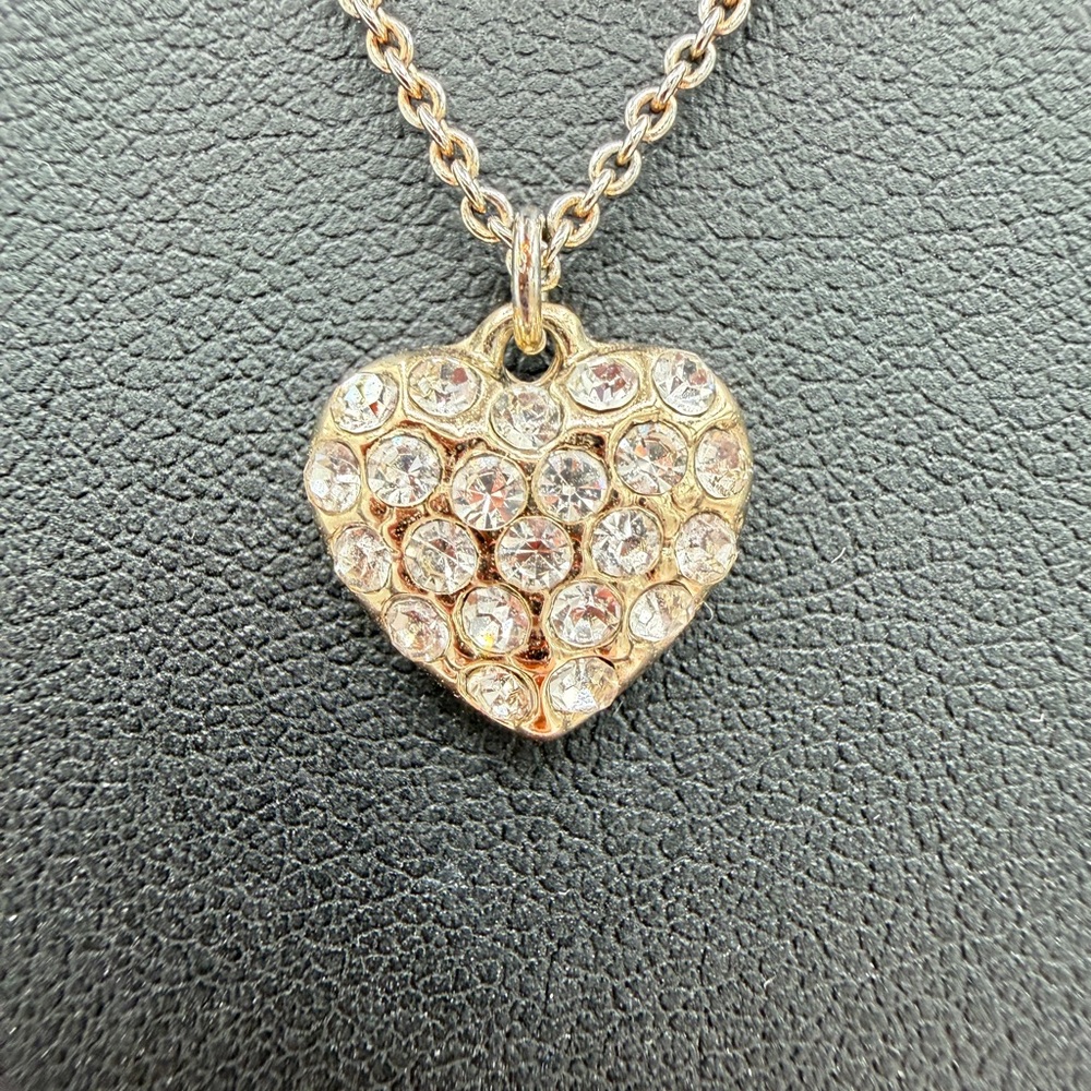 RALPH LAUREN Light Gold Heart Multi strand Pendant Necklace - Picture 4 of 8
